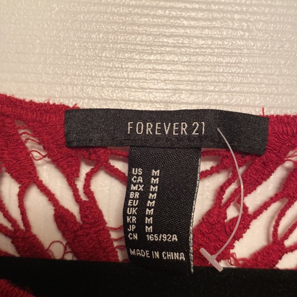 Brand New Forever 21 Burgundy, Crochet Vest…size M - Picture 3 of 3